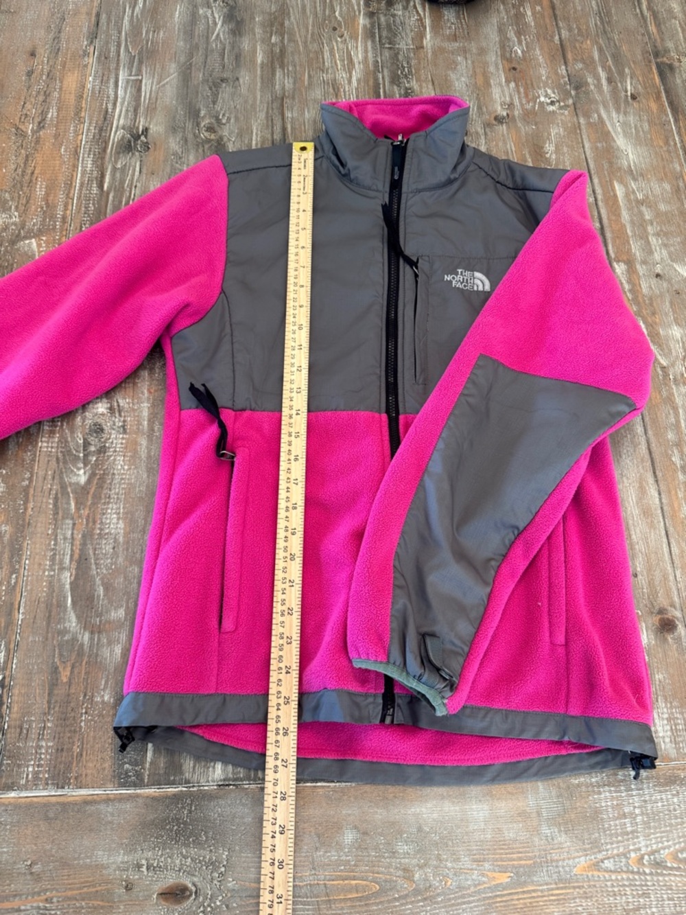 The North Face Hot Pink and Gray Fleece Jacket